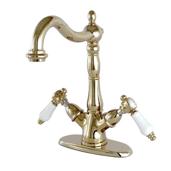 KS1492BPL Vessel Sink Faucet, Polished Brass
